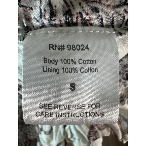 House of Harlow 1960 Floral Smocked Square Neck Ruffle Mini Dress Size S - Picture 8 of 8